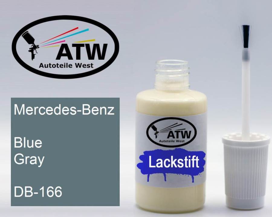 Mercedes-Benz, Blue Gray, DB-166: 20ml Lackstift, von ATW Autoteile West.